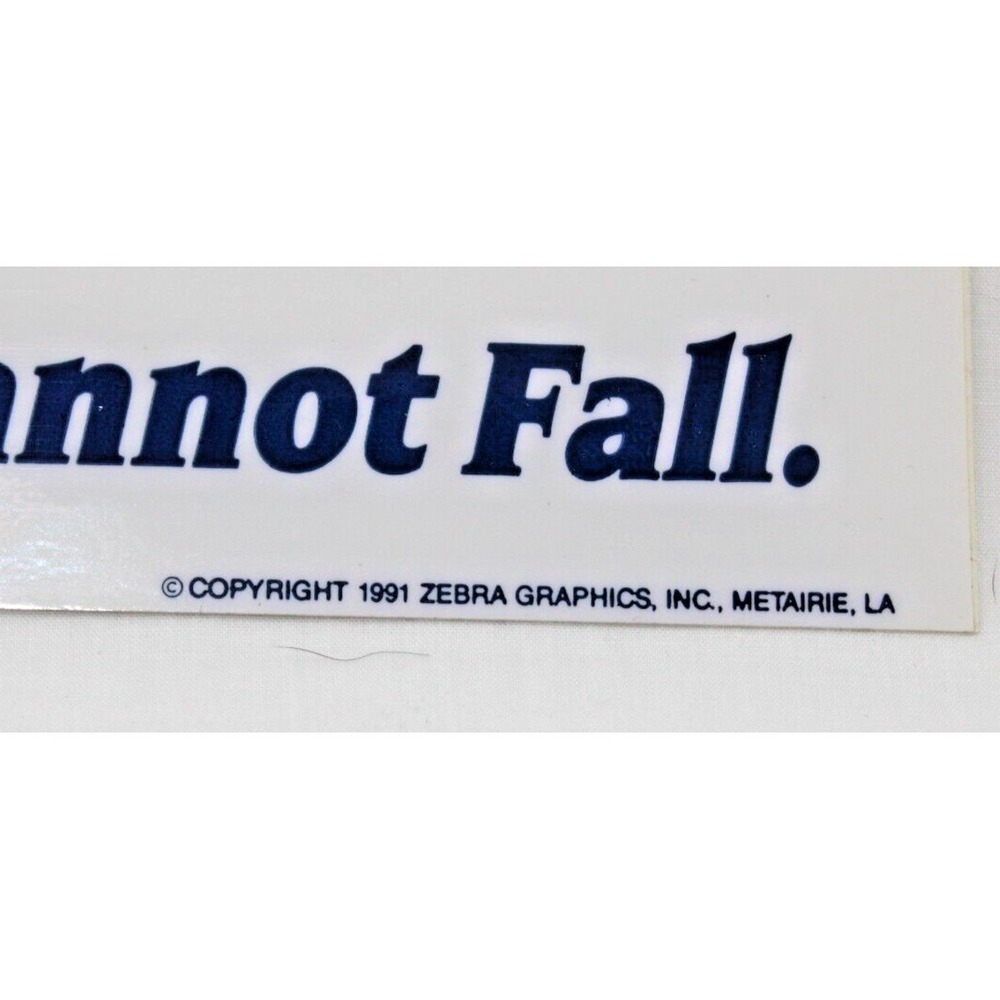 5 Vintage Patriotic Bumper Stickers A NATION UNITED CANNOT FALL Eagle USA 1991 - Picture 4 of 4